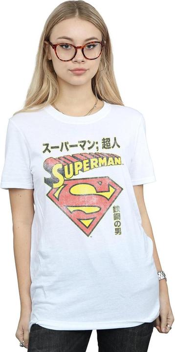 Actual product image Womens/Ladies Superman Shield Cotton Boyfriend T-Shirt (3XL)