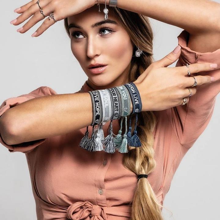 Immagine prodotto Engelsrufer Bracciale Good Vibes ERB-GOODVIBES-BIY (25 cm, 10% cotone, 90% poliestere riciclato)