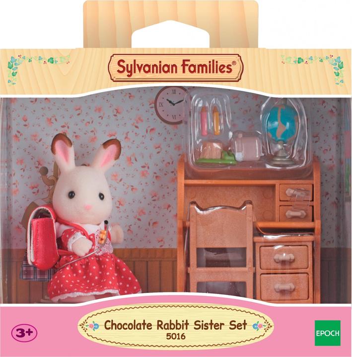 Actual product image Sylvanian Families Chocolate Rabbit Sister Desk