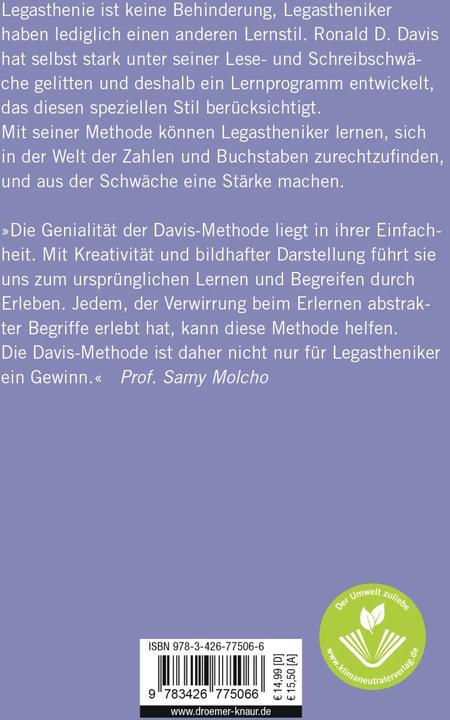 Image du produit Legasthenie als Talentsignal (Allemand, Ronald D. Davis, 2001)