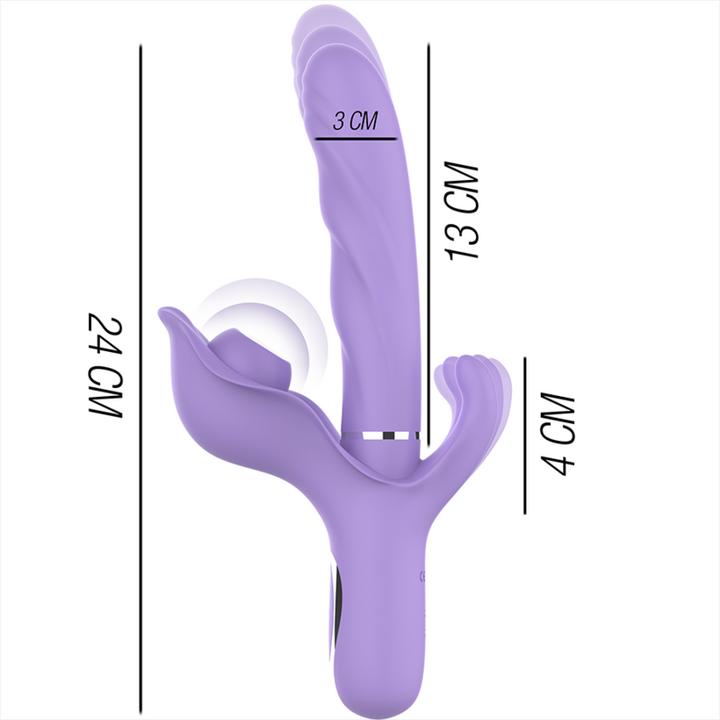 Produktbild Intense Billie Vibrador Multifunción Recargable Succionador Con Pulsador Morado