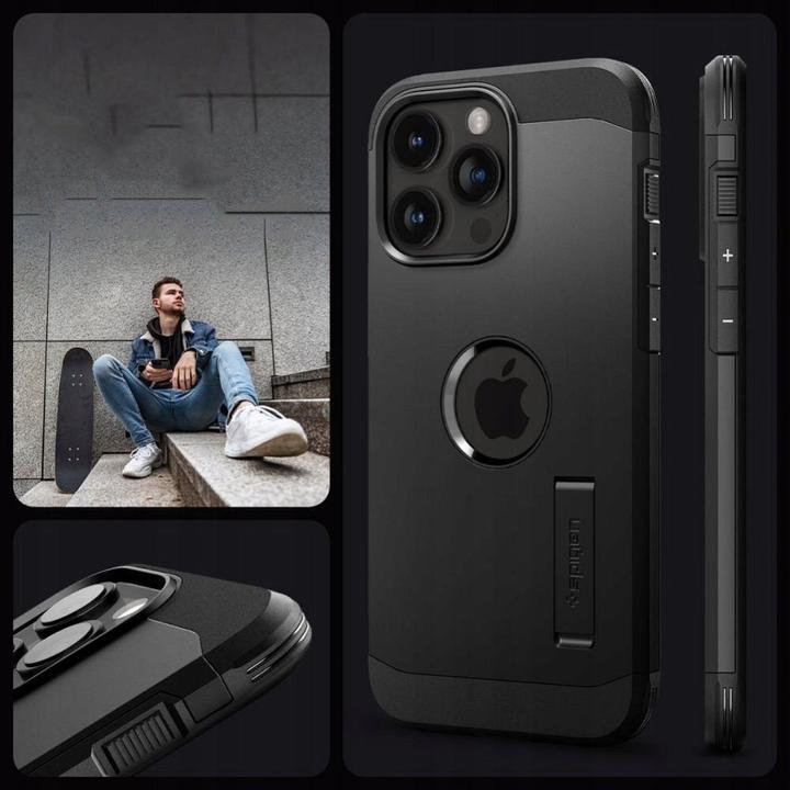 Actual product image Spigen Tough Armor MAG iPhone 16 Pro Max MagSafe czarny/black ACS08013 (Apple iPhone 16 Pro Max)