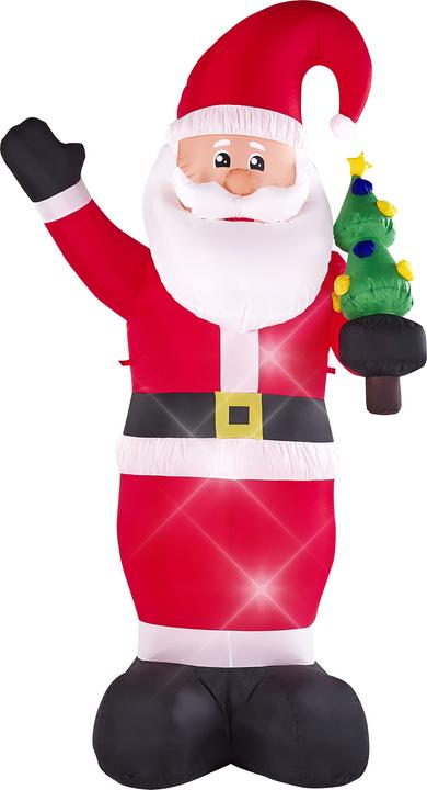 Produktbild Beliani Aufblasbarer Weihnachtsmann mit LED-Beleuchtung rot 225 cm IVALO