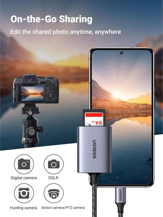 Produktbild Ugreen USB-C Card Reader CM401 (USB-C)