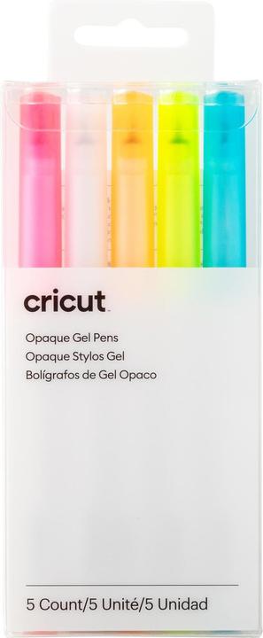 Actual product image Cricut Opaque Gel pens 5-pack Pink Orange White Yellow Blue (P)