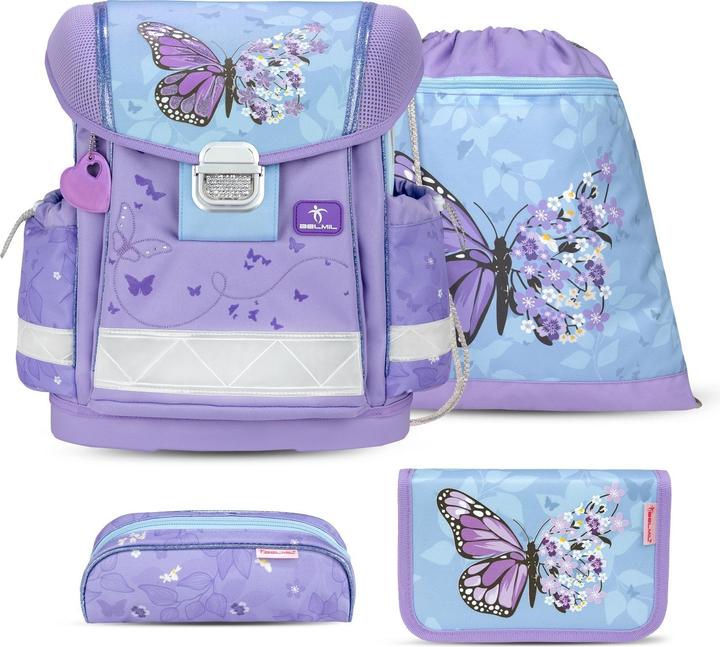 Image du produit Belmil CLASSY Schulrucksack-Set Butterfly (19 l)