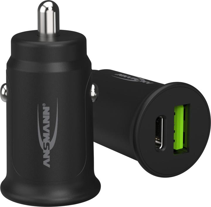 Actual product image Ansmann Charger InCar Charger 12-24V DC/3000mA/30W/KFZ/USB/USBC/5V