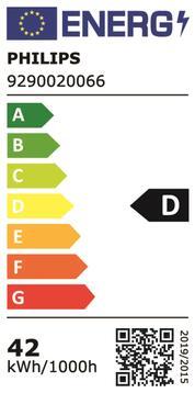 Energy Label Philips Professional LED E27 42 W = 125 Neutral White (E27, 42 W, 6000 lm, 1 x, D)