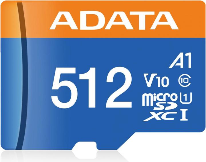 Actual product image Adata Premier 512GB microSDXC (UHS-I U1, Class 10, V10, A1) (512 GB, microSDXC, U1, UHS-I)