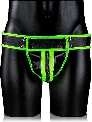 Image du produit Ouch! Striped Jock Strap - GitD/Black - S/M (S/M)