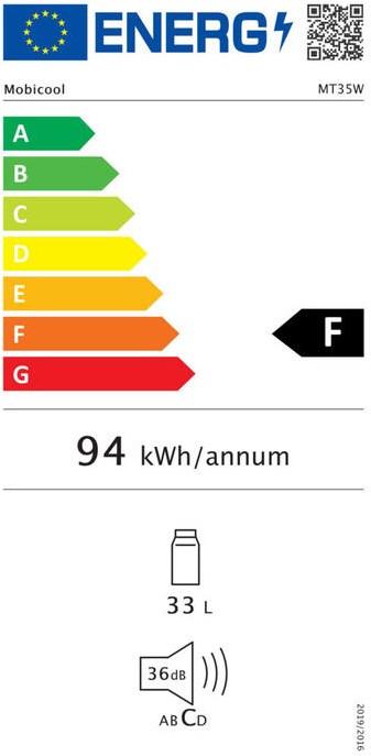 Energie-Label Mobicool MT35W (34 l)