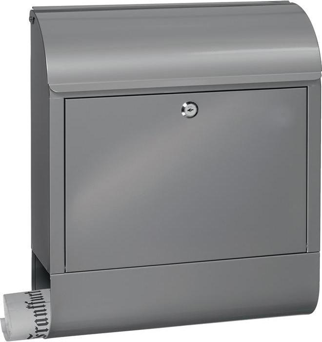 Burg Wächter Scandic 825 Si brievenbus Hoogte 460 mm Breedte 380 mm Diepte 125 mm Zilverstaal DIN C4