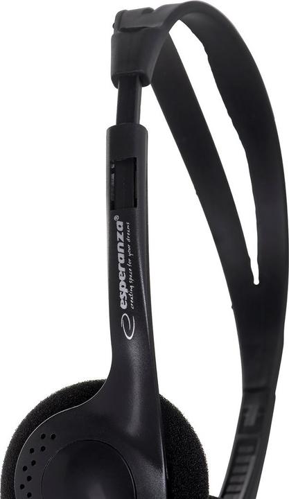 Produktbild Esperanza EH102 Kopfhörer & Headset Kabelgebunden Kopfband Anrufe/Musik Schwarz (Kabelgebunden)