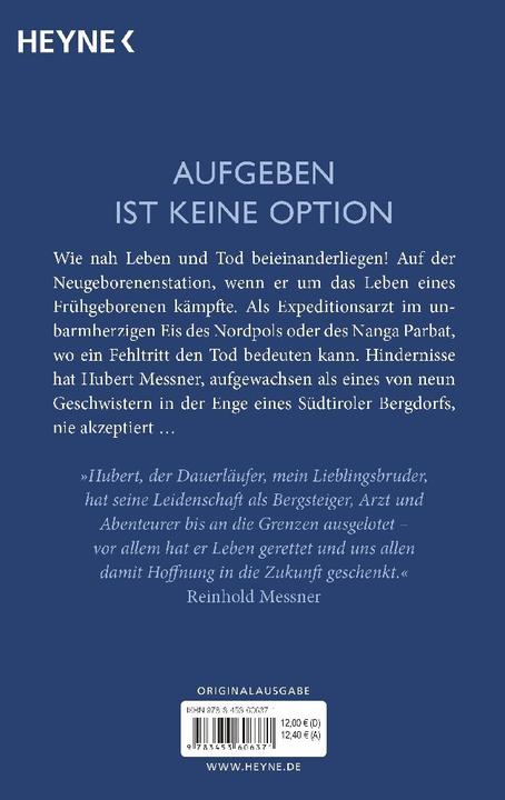 Actual product image Der schmale Grat (German, Lenz Koppelstätter, Hubert Messner, 2022)