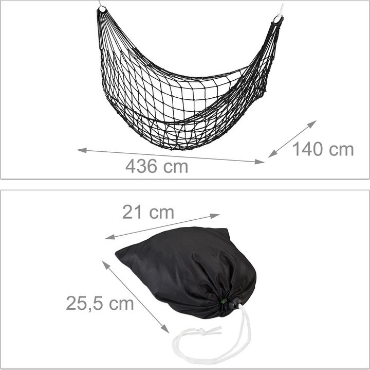 Image du produit Relaxdays Hamac en filet (120 kg)