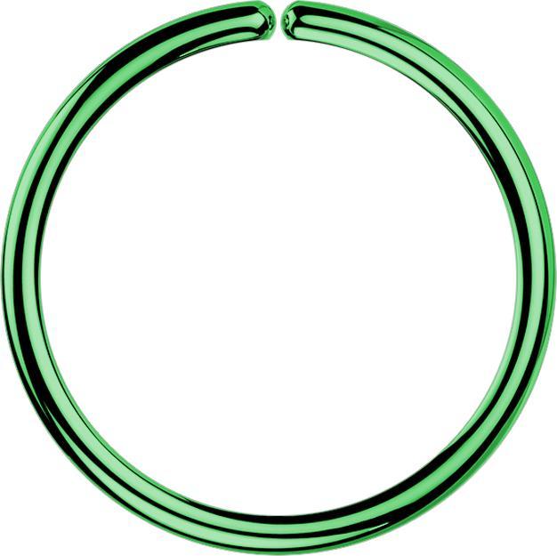 Star Piercing Micro Piercing Ring grün mit Titanium Beschichtung (ohne Messing, Chirurgenstahl 316L)
