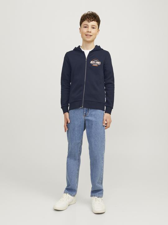 Actual product image Jack & Jones JJELOGO SWT ZIP HOOD 2COL 24/25 NOOS MNI (122)