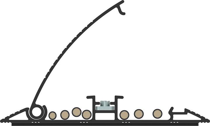 Immagine prodotto Multibrackets Canalina portacavi per ripiano superiore 139x1600, alluminio, nero (Tubazione, 160 cm)