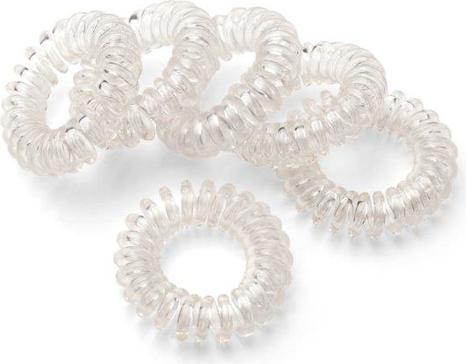 Image du produit Trisa Élastiques à cheveux en spirale fins 3cm transparents 6 pcs. (Élastiques à cheveux)