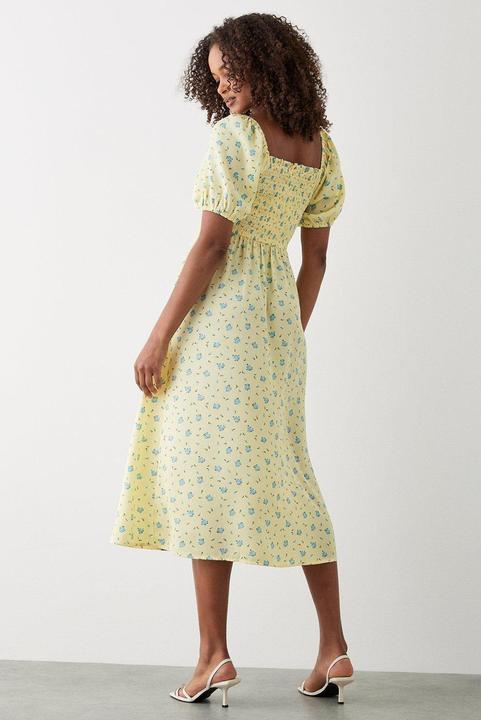 Actual product image Dorothy Perkins Ditsy print ruffled midi dress (42 D)