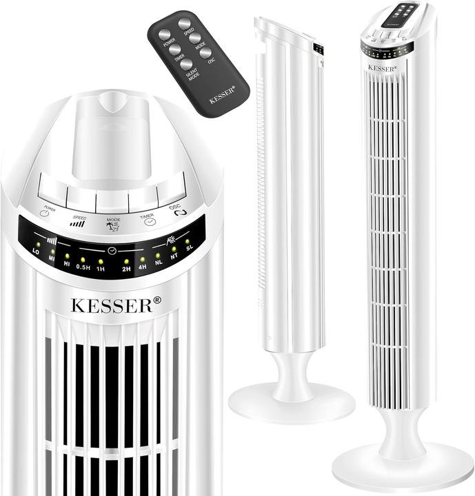 Actual product image Kesser Turmventilator mit Timer und Fernbedienung (51.50 dB)