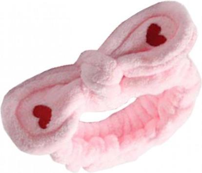 Actual product image Ecarla Cosmetic Headband With Hearts Pink