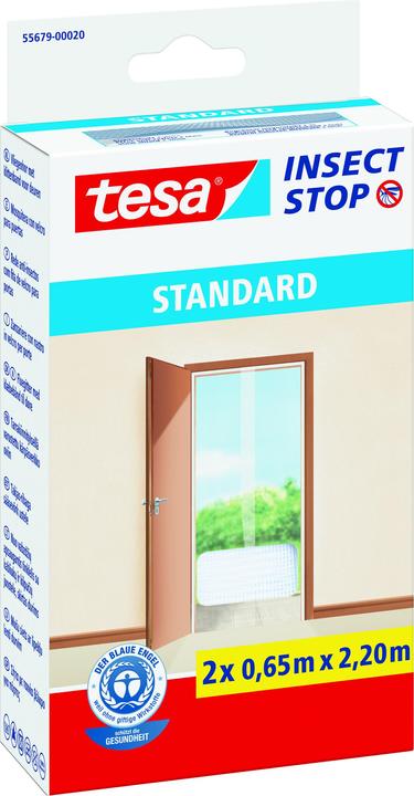 Actual product image tesa STANDARD insect screen for windows, two-piece, with Velcro tape, without drilling (65 x 220 cm)