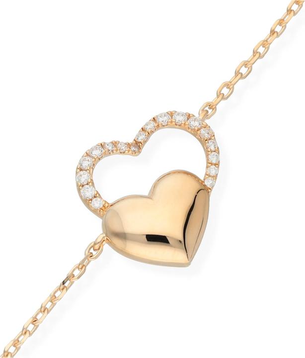 Carat Hearts (19 cm, Messing Plaqué Or)