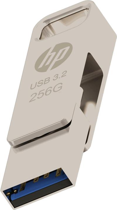 Actual product image HP 256GB x206c OTG Type-C Metal Flash Drive (256 GB, USB-C, USB 3.2)