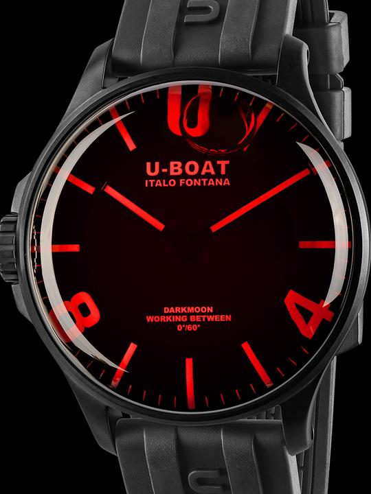 Actual product image U-Boat 8466/B Darkmoon Red IPB 44mm 5ATM (Analogue wristwatch, 44 mm)