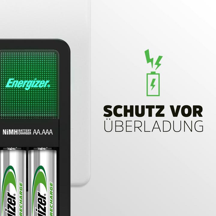 Image du produit Energizer Recharge Mini (2 pcs, AA, 2000 mAh, Piles rechargeables + chargeur)