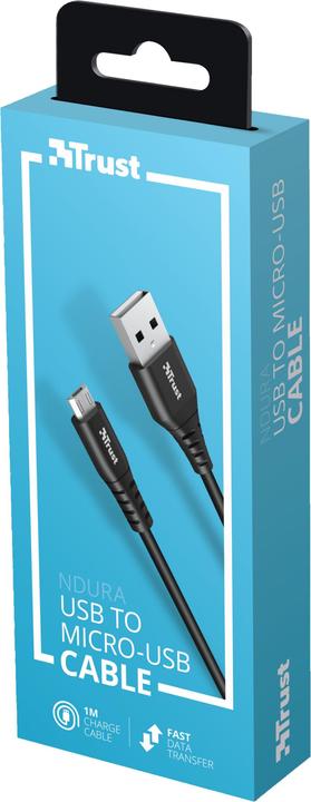 Productafbeelding Trust NDURA USB naar Micro-USB Kabel 1m (1 m, USB 2.0)
