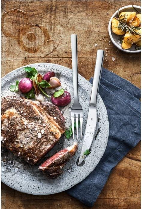 Produktbild WMF Steakbesteck Set Steakmesser Nuova 2tlg Spezialklingenstahl Edelstahl (2 Stück, Besteck Set)