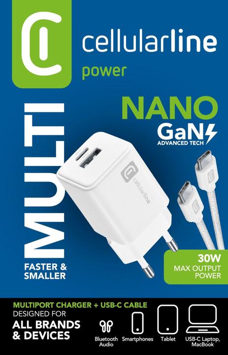 Immagine prodotto Cellularline Cellular Line Caricabatterie Multipower 30W GaN (30 W)