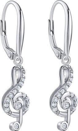 Silvego Designer silver earrings treble clef JJJED1098