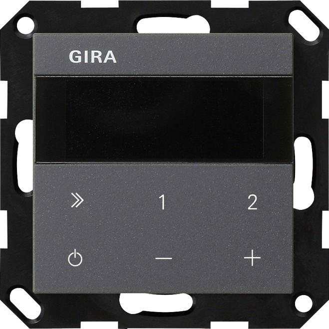 Gira 232028 Flush-mounted radio IP System 55 Anthra (Web radio, Wi-Fi, Bluetooth)