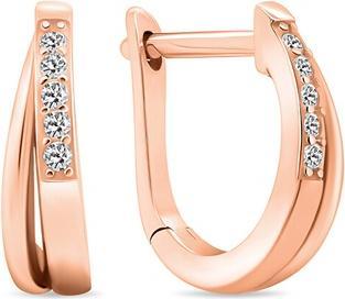 Produktbild Brilio Silver - Charming bronze earrings with zircons EA536R