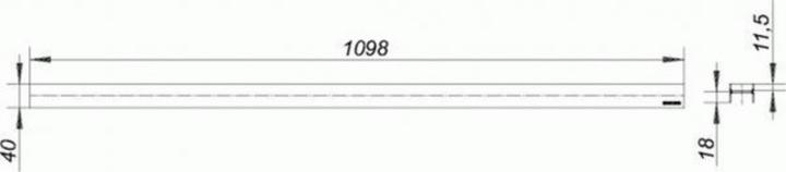 Actual product image Dallmer Cover CeraLine Individual, 520784, 1100mm (1455 mm)