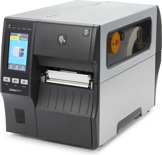 Produktbild Zebra TT-Drucker ZT411 4 203 dpi Euro- und UK-Kabel Seriell USB 10/100 Ethernet Bluetooth 4.1/MFi (203 dpi)