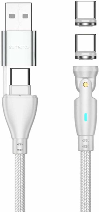 Actual product image 4smarts USB-C/A 540° magnetic cable GravityCord (1.80 m, USB 2.0)