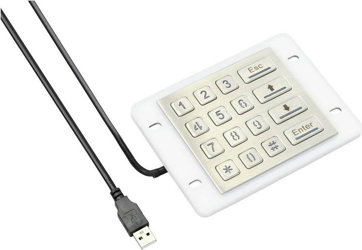 Image du produit Renkforce RF-KP-500 Clavier USB IP68 Etanche à l'eau et à la poussière, Beleuc (US, Filaire)