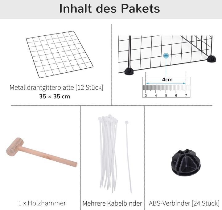 Image du produit PawHut Enclos extérieur avec grillage métallique