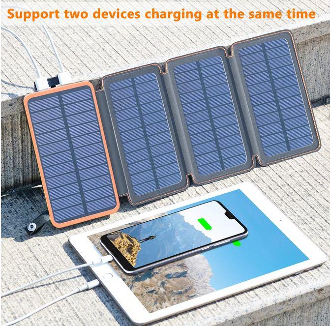 Produktbild PhoneLook Faltbare multiple Solar Panel externe Batterie Power Bank 16000 mAh (16000 mAh, 12 W)