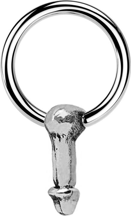 Actual product image Star Piercing Closure Ring silber Penis silber (Brass, Surgical steel 316L)