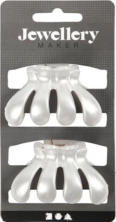 Actual product image Creativ Company Hair slide mother of pearl 6 x 3.8 cm, 2 pieces (2 pcs.)