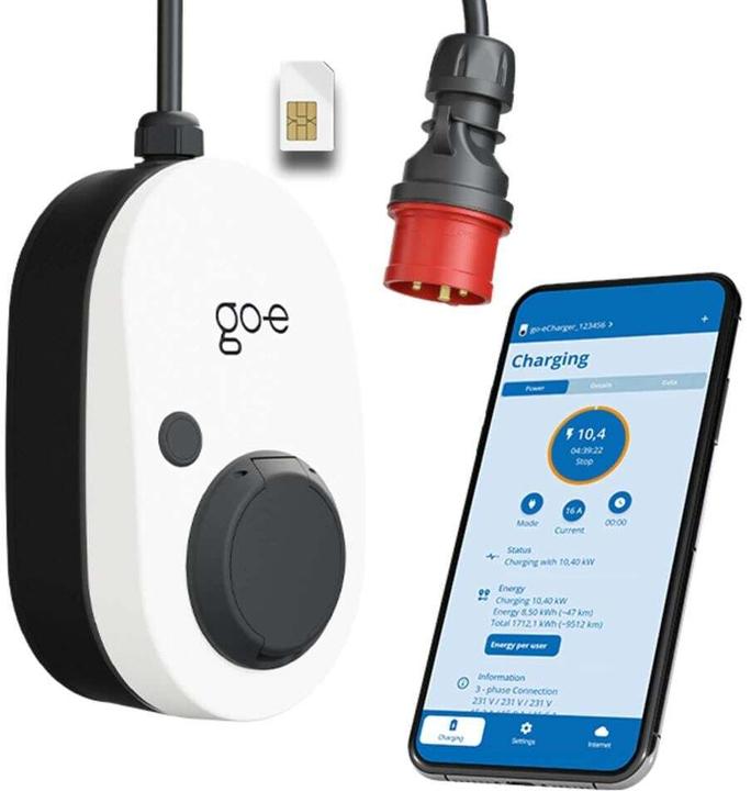 Immagine prodotto Go-E Caricabatterie Gemini flex 2.0 GSM 11 kW (Tipo 2, 11 kW, 16 A, Cablato fisso)