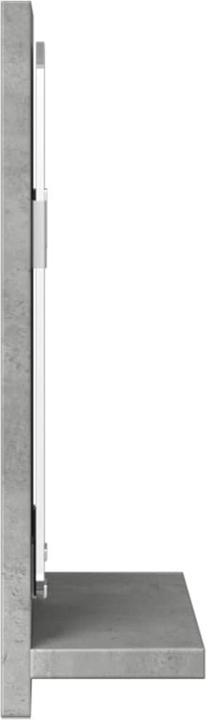 Produktbild VidaXL Badspiegel Wandspiegel Badezimmerspiegel Spiegel mit Ablage Betongrau (60 x 37 cm)