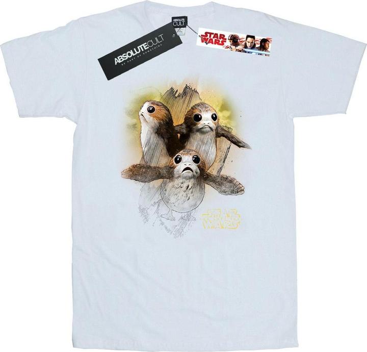 Actual product image Star Wars Mens Porg Brushed Cotton T-Shirt (M)