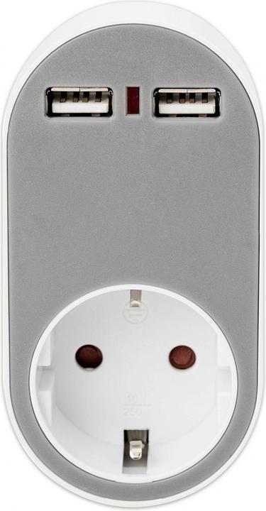Actual product image Digitus Universal socket adapter 2 x USB-A (2 x, 2-pole)