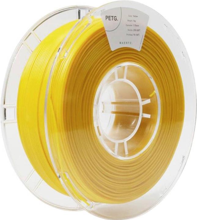 Actual product image Maertz PETG Yellow 1,75 mm 1.000 g (PETG, 1.75 mm, 1000 g, Yellow)